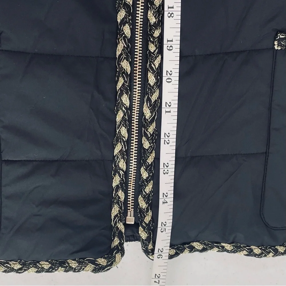 NWT Chico's Black Tweed Gold Trim
Hardware Nylon Quilted Jacket Winter Gift - Picture 9 of 12